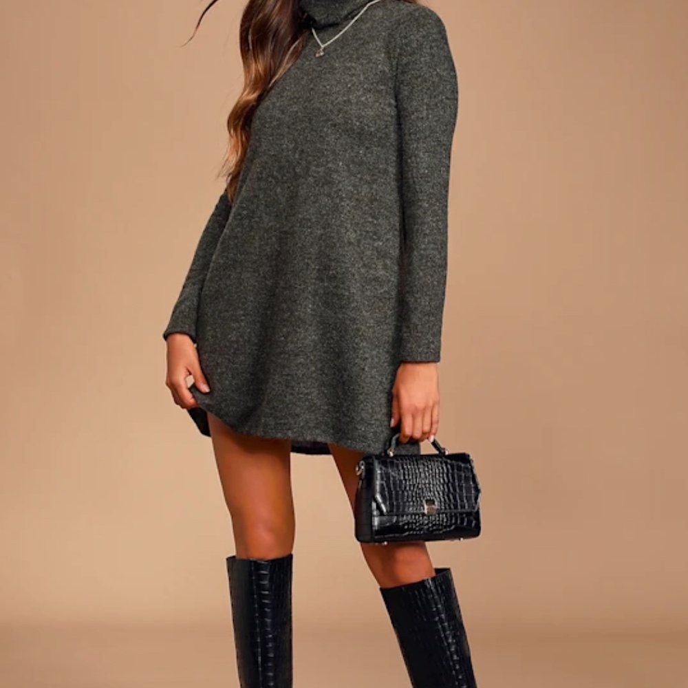 Lulus Grey Sweater Dress